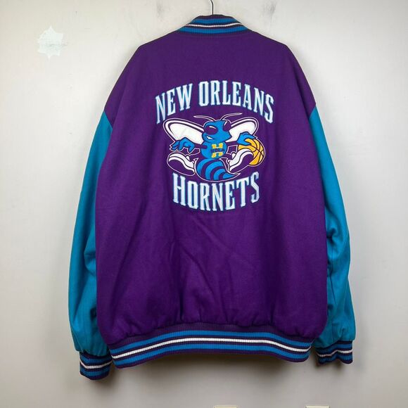 New Orleans Hornets Vintage Jeff Hamilton Reversible Jacket NBA Size 6XL - Picture 1 of 8